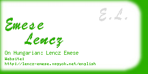 emese lencz business card